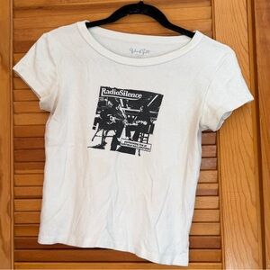 Brandy Melville White Graphic Tee